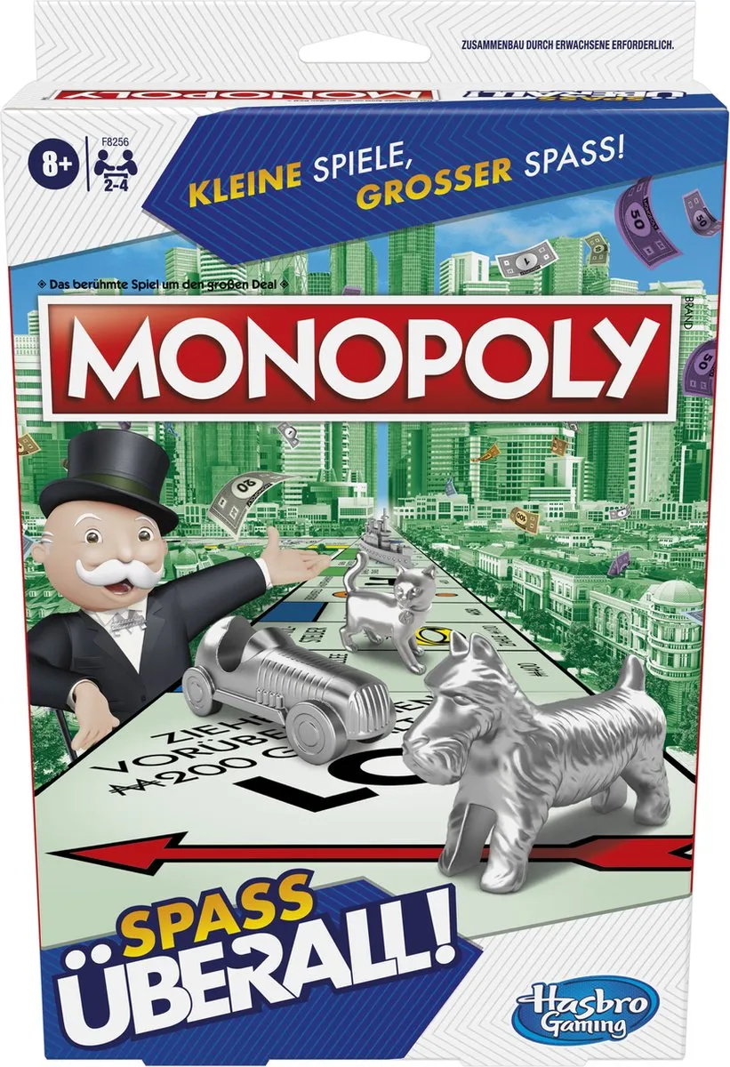 Hasbro Gaming Monopoly Grab & Go F8256FR0 Bordspel - 2-4 Spelers