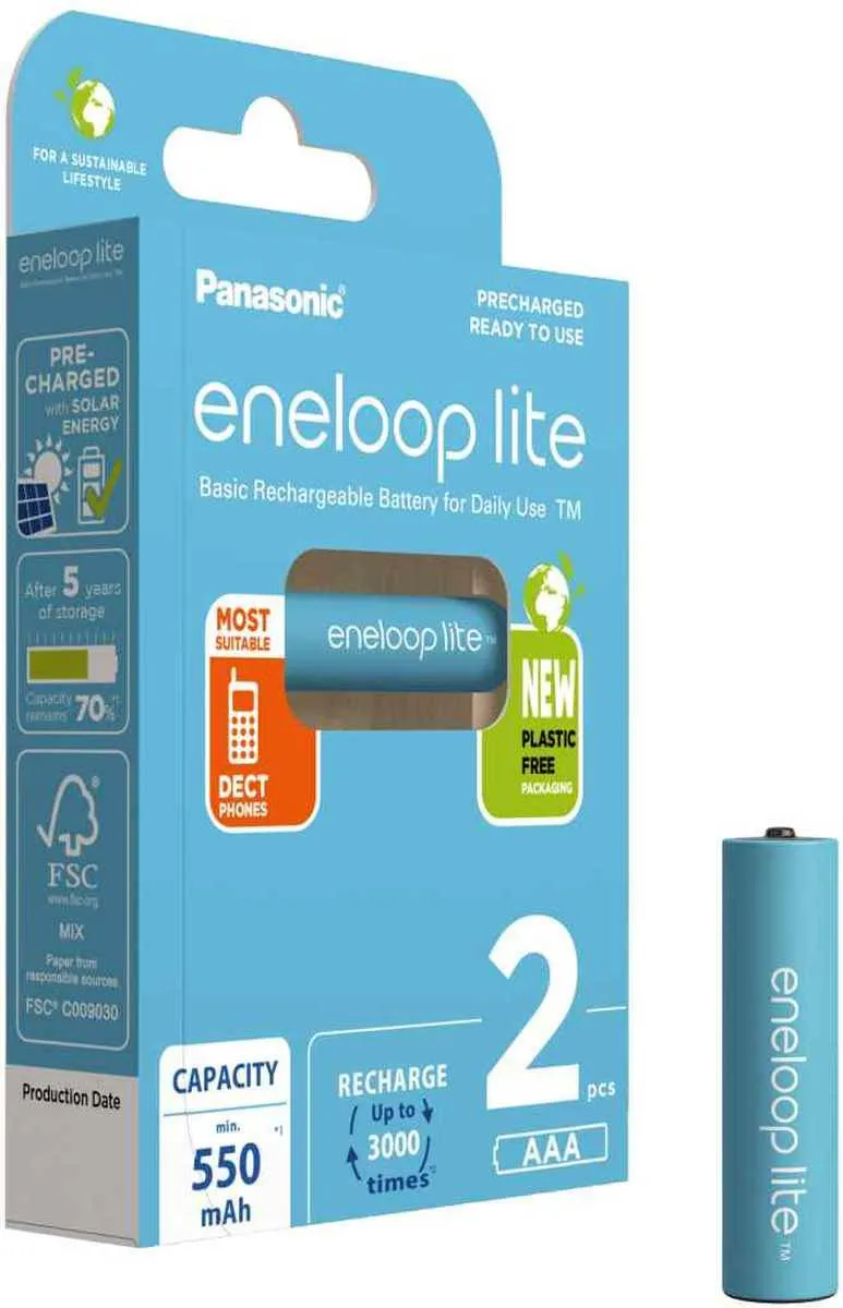 Panasonic eneloop lite AAA Oplaadbare Batterij 950mAh