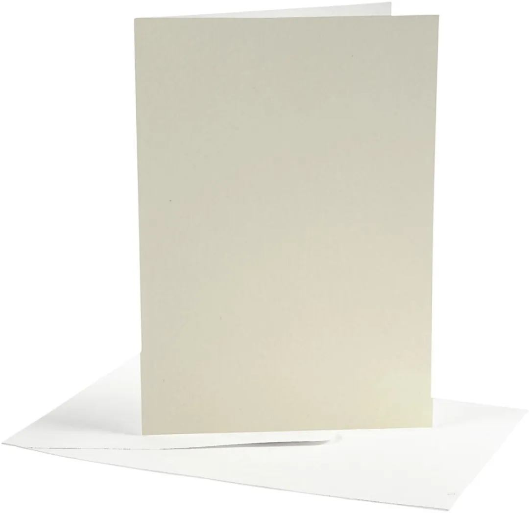 Creativ Company Kaarten & Enveloppen 15x10,5cm - Crème - 10 Stuks