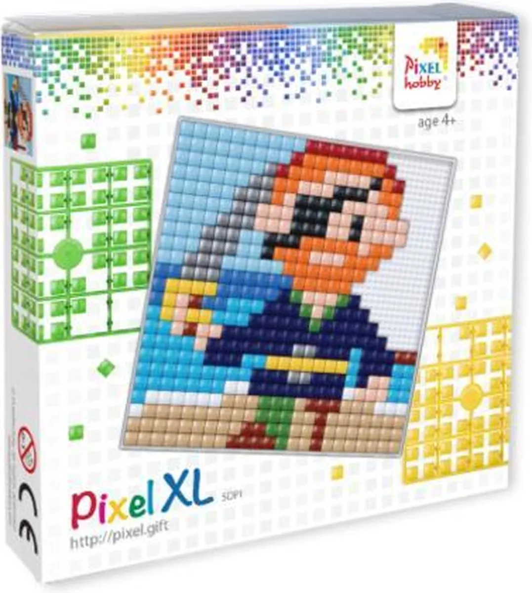 Pixelhobby XL Piraat Set - Meerkleurig - 3 Stuks