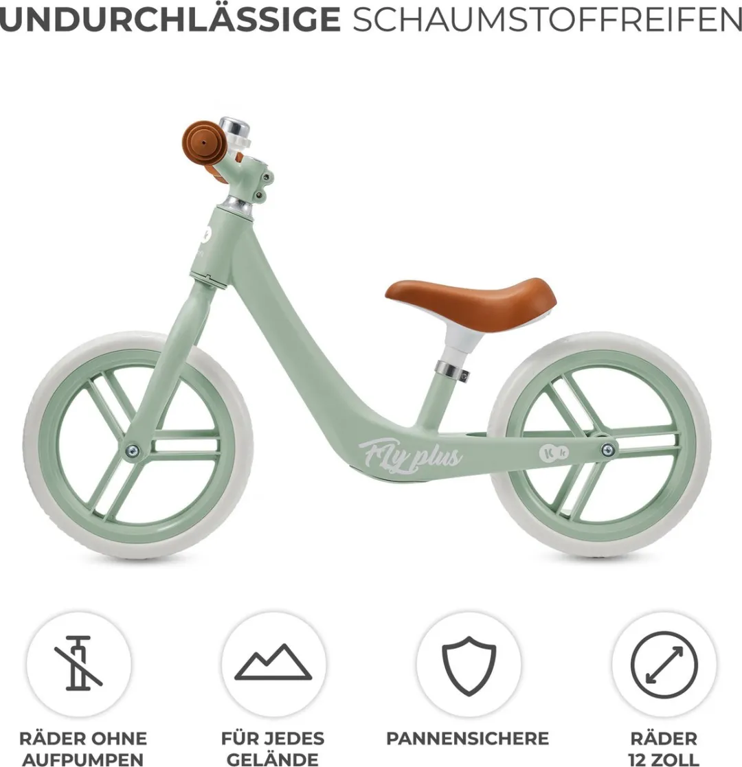 KinderKraft FLY PLUS Loopfiets 12 Inch - Fresh Mint