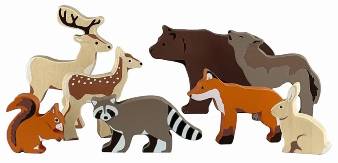 Egmont Toys 8 Houten Bosdieren - Multicolor