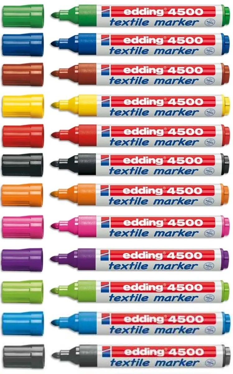 edding 4500 Textiel Marker - Blauw - afbeelding 6 van 6