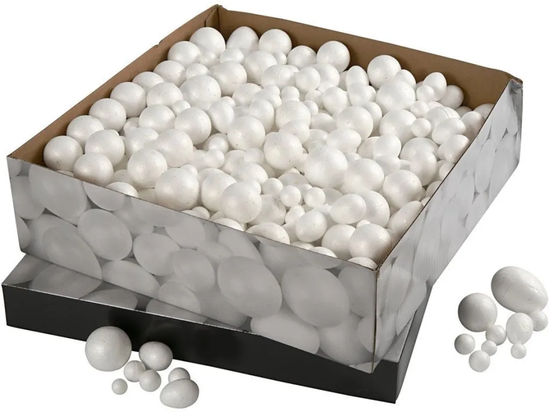 Creativ Company Creotime Styropor Ballen & Eieren 1,5-6,1cm