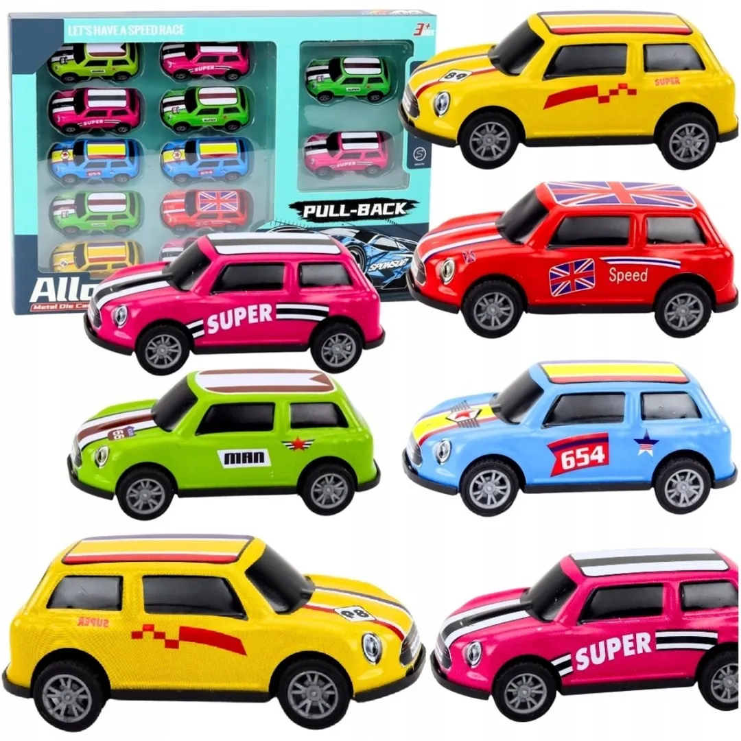 Lean Toys Mini Pull-Back Speelgoedauto's