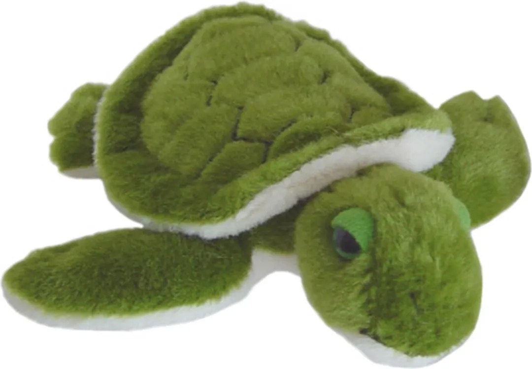 PIA Soft Toys - Pluche Knuffeldier Schildpad groen - 13 cm