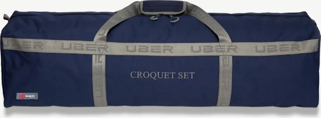 Ubergames- Tuin Croquet set - Engels Tuinspel - 4-persoons - Hardhouten Mallets - Kunststof Ballen - Met Tas