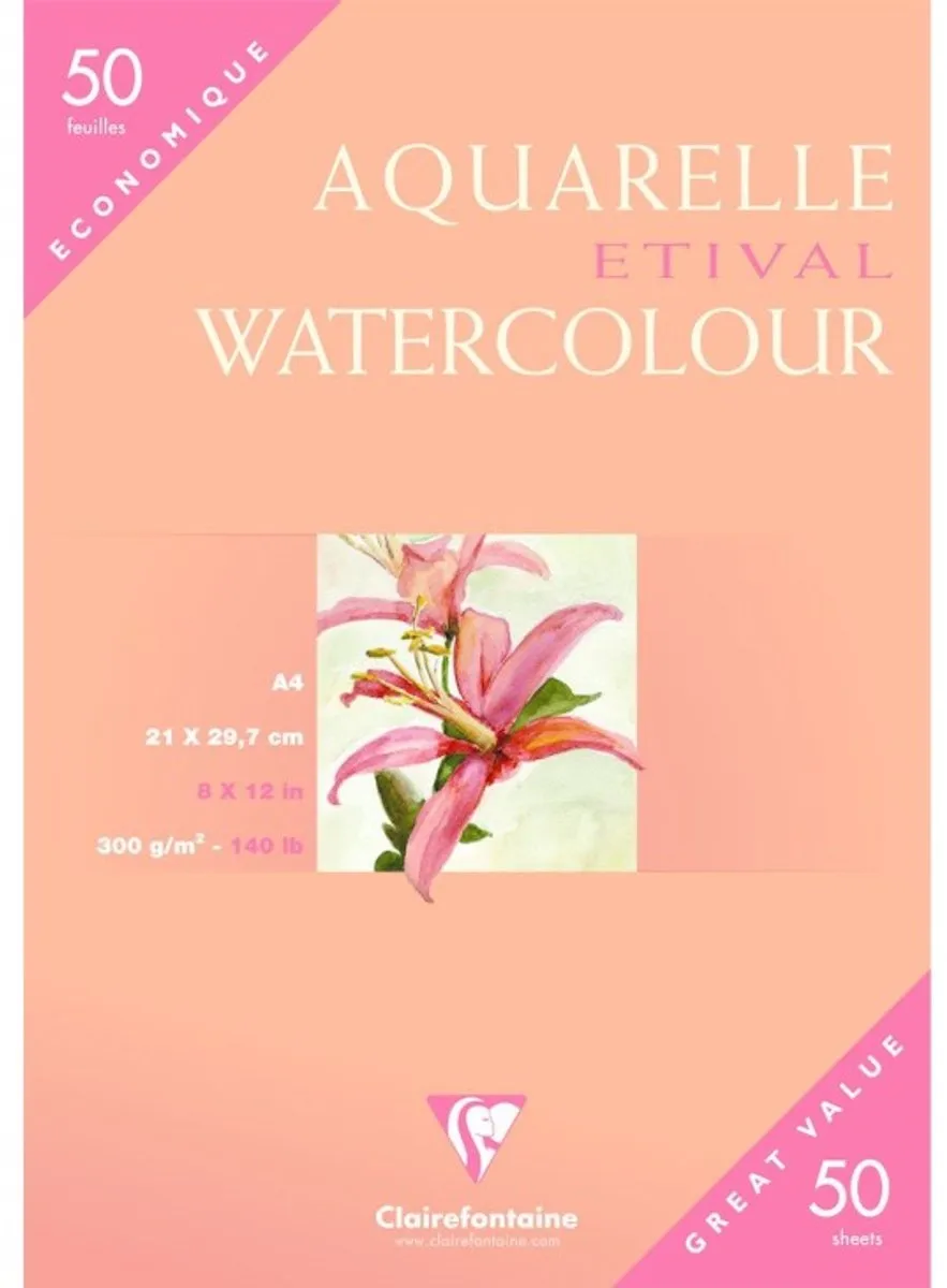 Clairefontaine Etival Grain Fin Aquarelpapier 300g A4