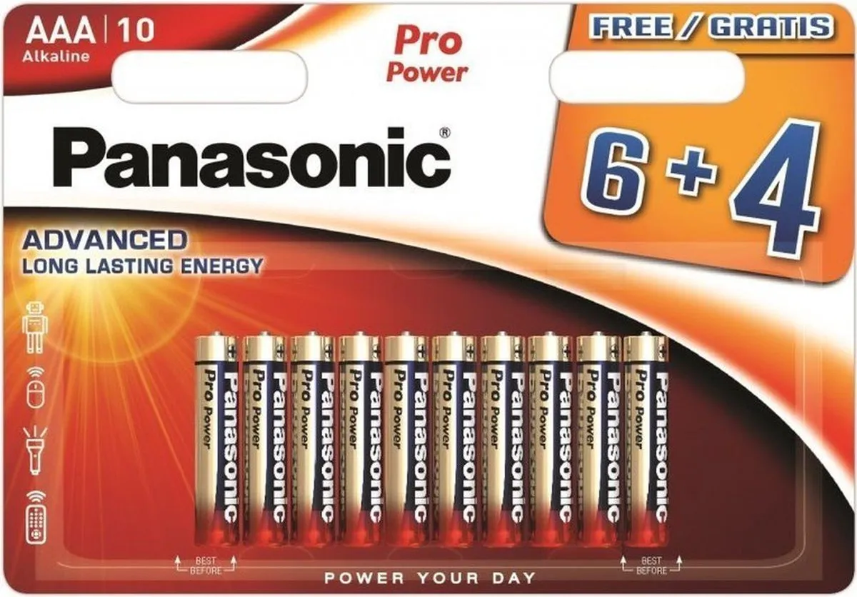 Panasonic Pro Power AA LR6PPG/10BW Wegwerpbatterijen - 10 Stuks