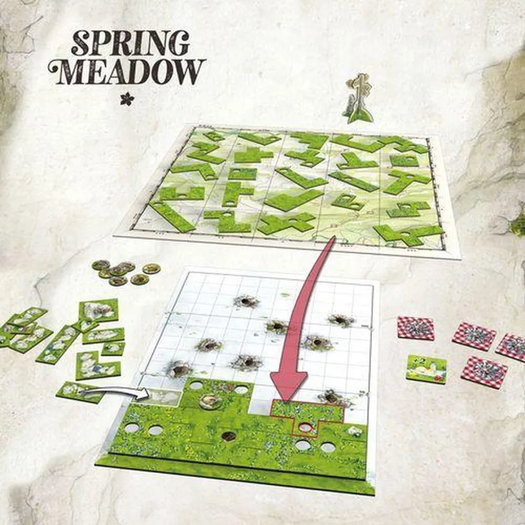 White Goblin Games Spring Meadow Gezelschapsspel - 1-4 Spelers