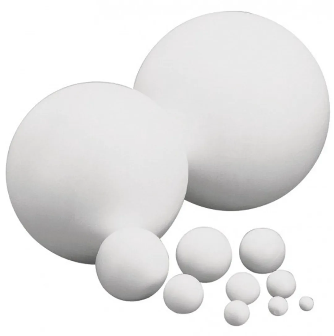 Piepschuim bol/bal - 8x - wit - D7 cm - styropor - hobby figuren - DIY - knutselen - basis materiaal