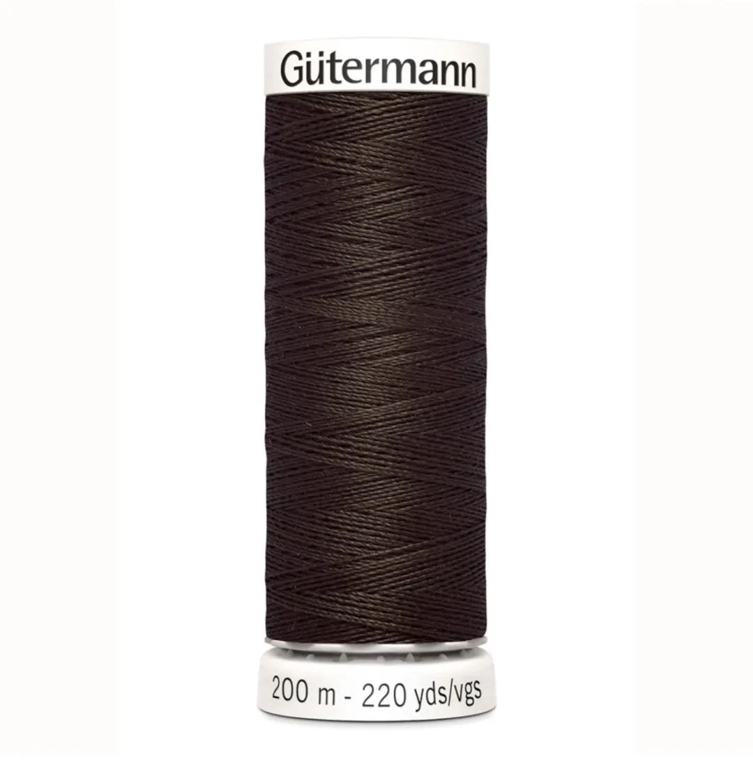 Gutermann Polyester Naaigaren 200m - Bruin - afbeelding 5 van 6