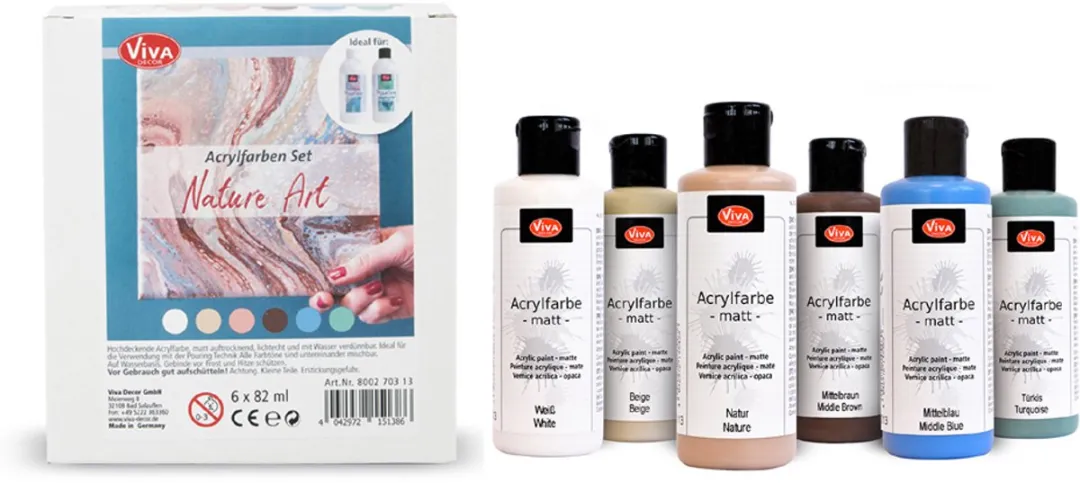 Acrylfarben-Set, Nature Art 6x82ml.