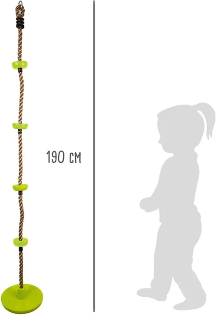 Small Foot Klimtouw & Schommel 2in1 190cm - Groen