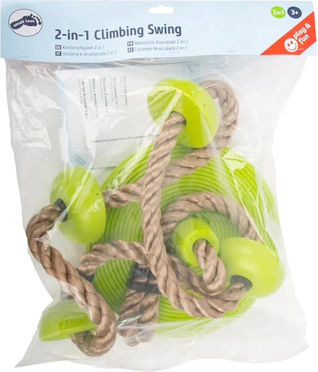 Small Foot Klimtouw & Schommel 2in1 190cm - Groen