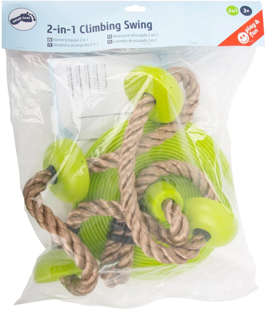 Small Foot Klimtouw & Schommel 2in1 190cm - Groen - afbeelding 6 van 6