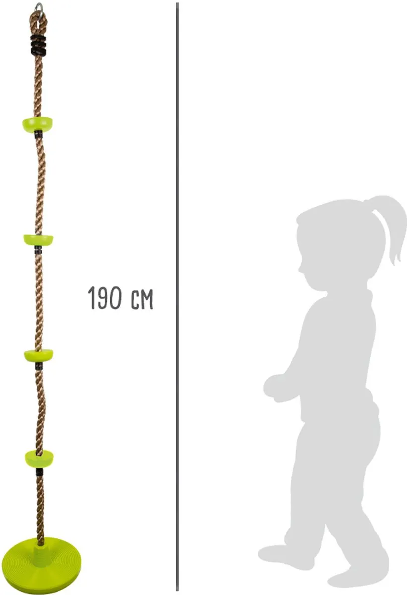 Small Foot Klimtouw & Schommel 2in1 190cm - Groen