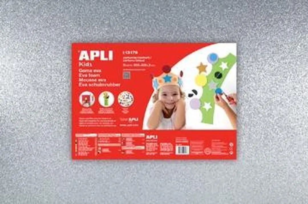 Apli Kids EVA Foam Vellen 60x40cm Glitter Metallic Zilver