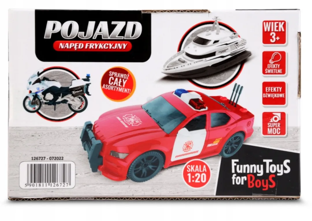 Politie Motor Speelgoed met Licht en Geluid - Wit 1:20