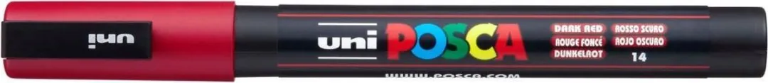 Posca PC3M Verfstift - Donkerrood