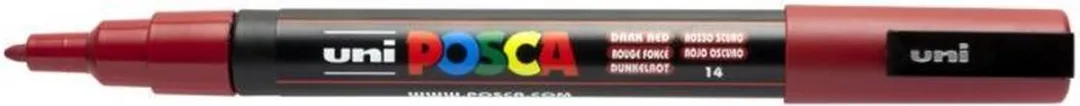 Posca PC3M Verfstift - Donkerrood