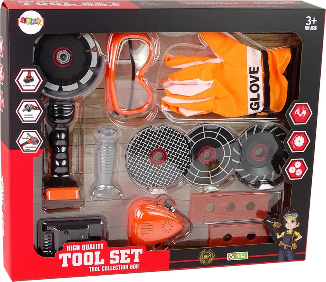Lean Toys DIY 13-delige Toolset met Slijptol - Multikleur - afbeelding 4 van 5