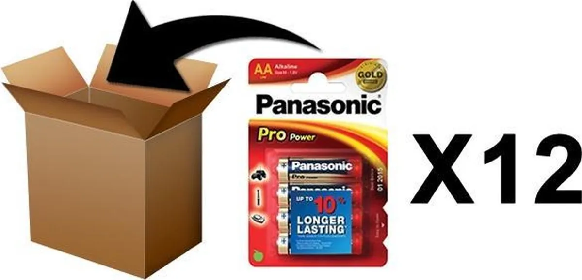 Panasonic Pro Power AA LR06 Alkaline Batterijen