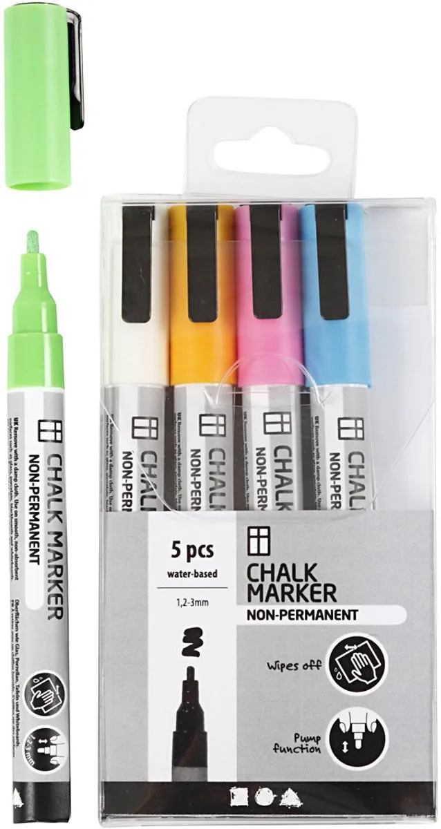 Creativ Company CC Chalk Markers Set 5 Stuks