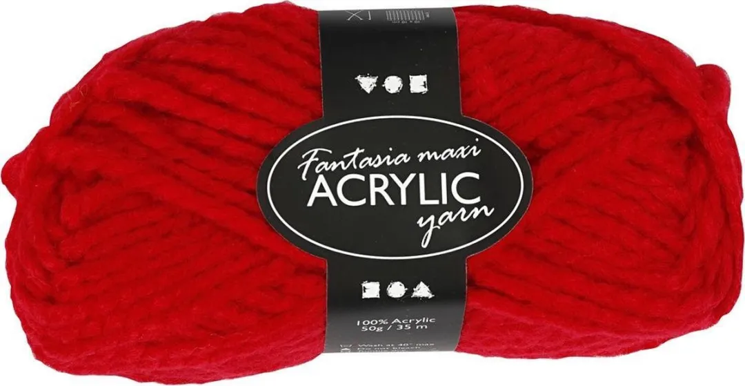 Creativ Company Creotime Acrylgaren Rood 35m