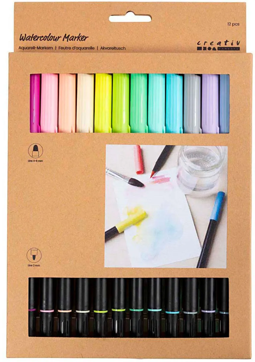 Creativ Company Aquarelmarkers 12 Stuks