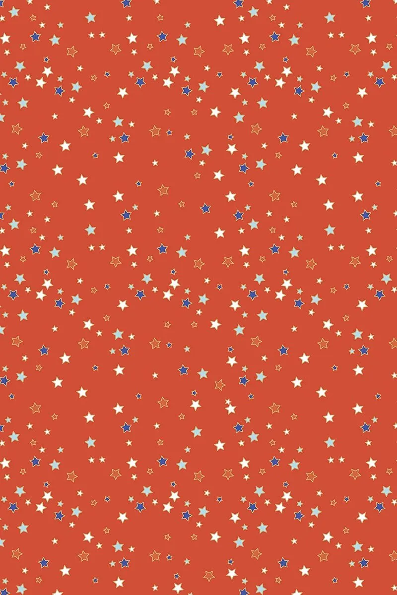 Decopatch Texture Papier Funky Stars Hotfoil Rood A3