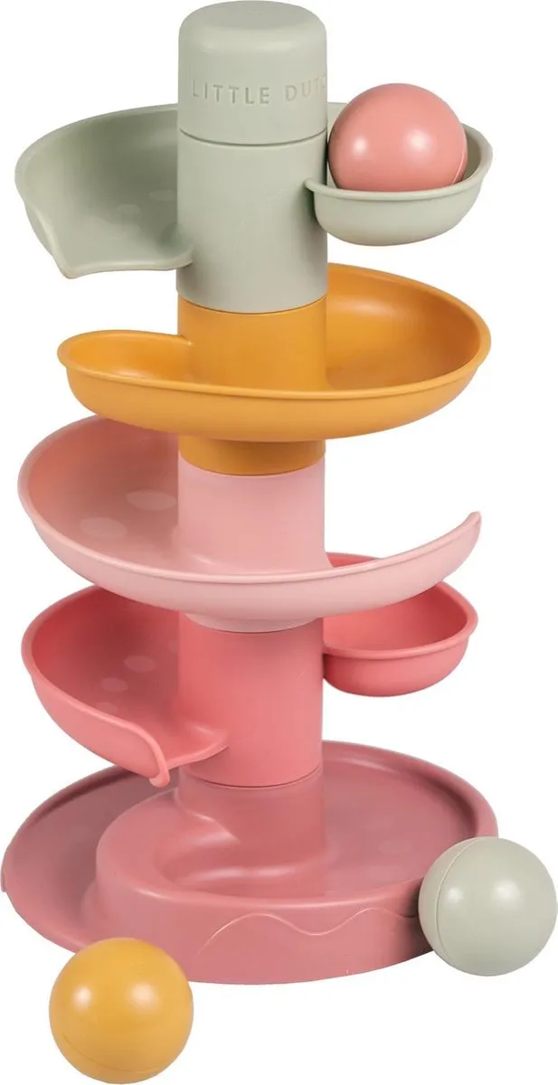 Rubo Toys Little Dutch Spiraaltoren Knikkerbaan