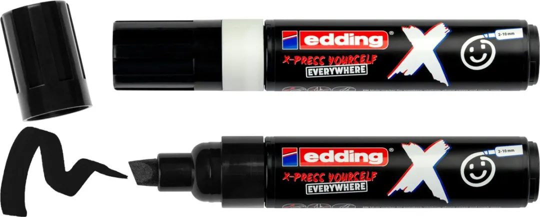 edding 6900 X Multimarker - 2 Stuks Zwart/Wit