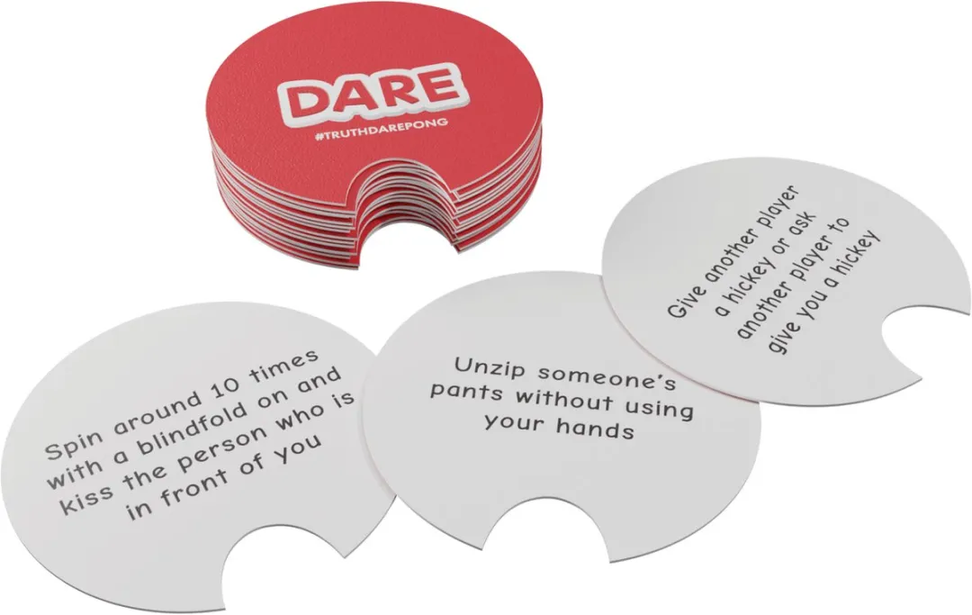 TruthDarePong - Drankspel - Truth or dare - spelletjes voor volwassenen - do or drink - fear pong - beer pong - bier pong spel - red cups – shots cups inbegrepen