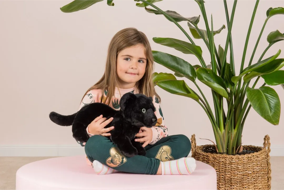 Teddy Hermann Knuffeldier Zwarte Panter - 30 cm - Zwart