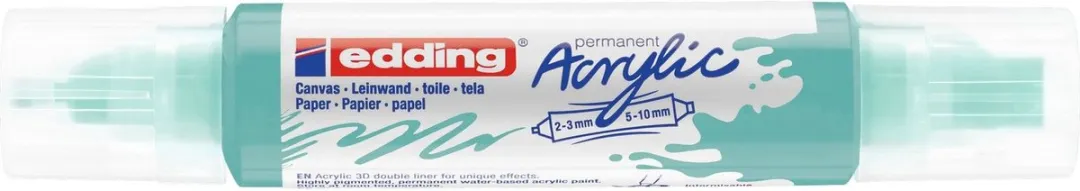 edding 5400 3D Double Liner Acrylmarker - Turquoise - afbeelding 2 van 3