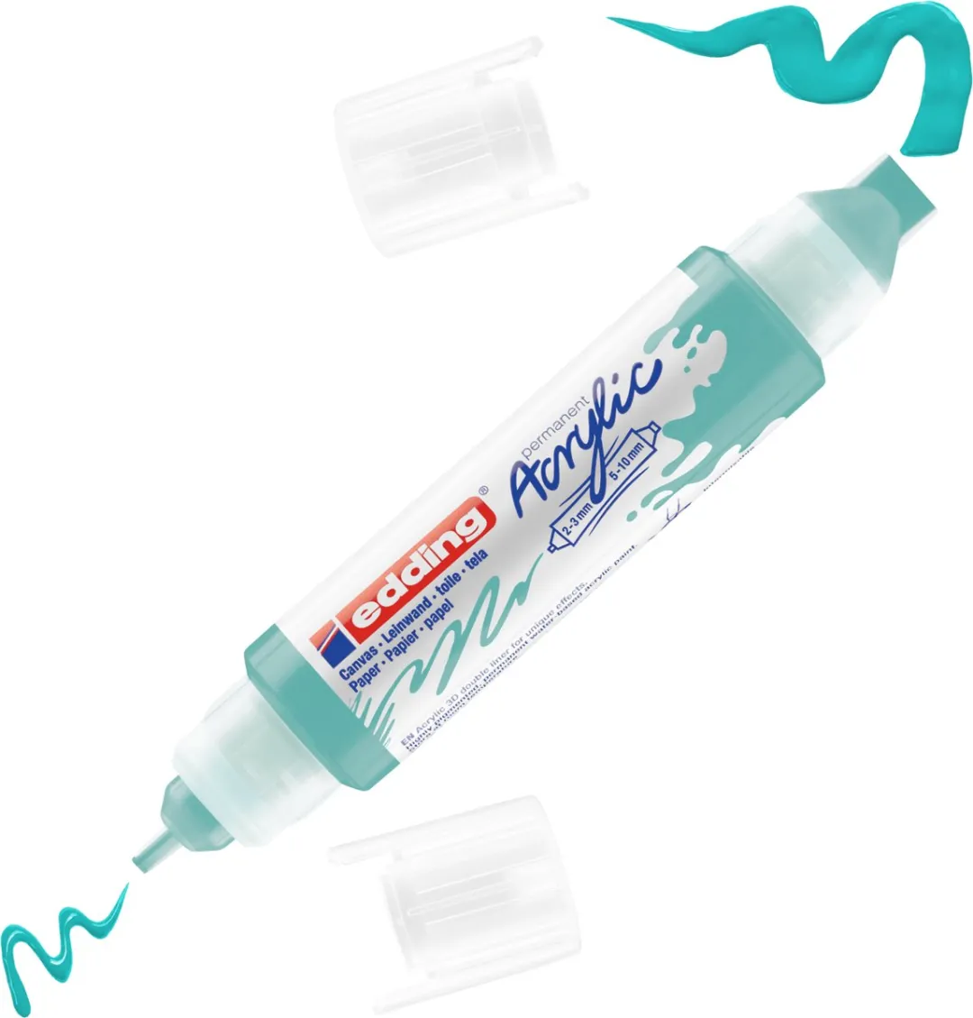 edding 5400 3D Double Liner Acrylmarker - Turquoise - afbeelding 3 van 3