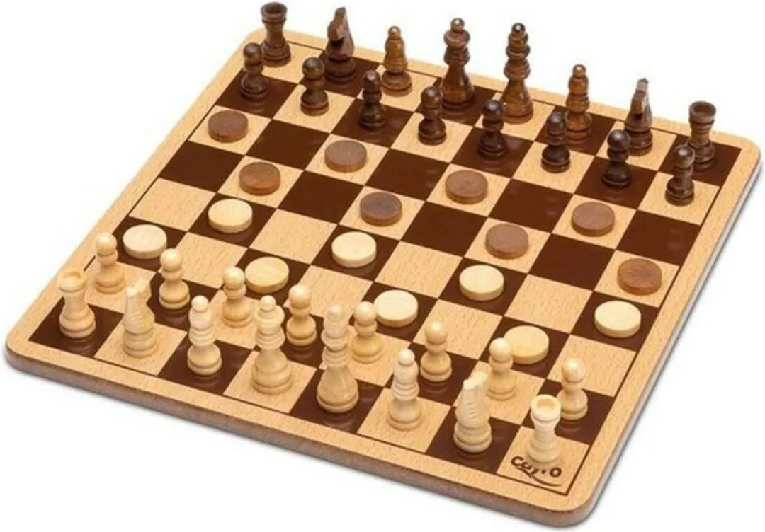 Geronimo Games Cayro Houten Schaken & Dammen Set