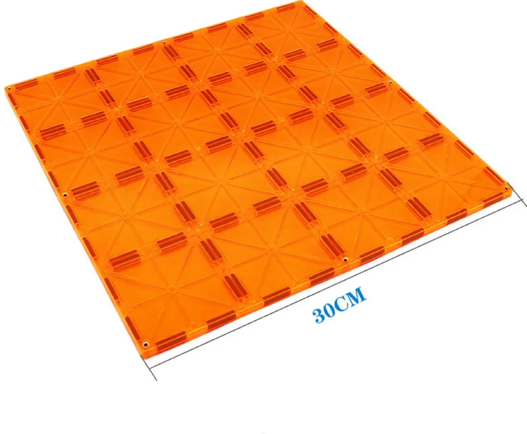 LiasToys Basisplaten 2 stuks - Magnetic Tiles - Magnetisch speelgoed - Montessori speelgoed - Bouwplaat - STEM speelgoed - Open ended - 30x30cm - Cadeau kind - Speelgoed 3 jaar t/m 12 jaar