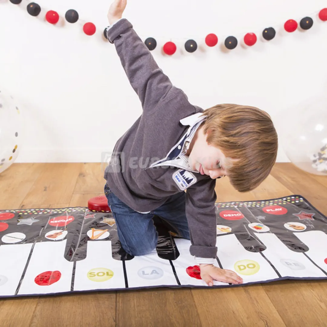 Eurekakids Giant Piano Vloerpiano 150cm - Zwart
