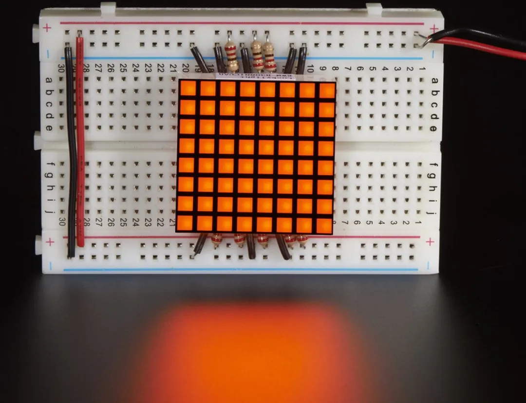 Adafruit 1.2 inch 8x8 Matrix Square Pixel 1818 - Amber