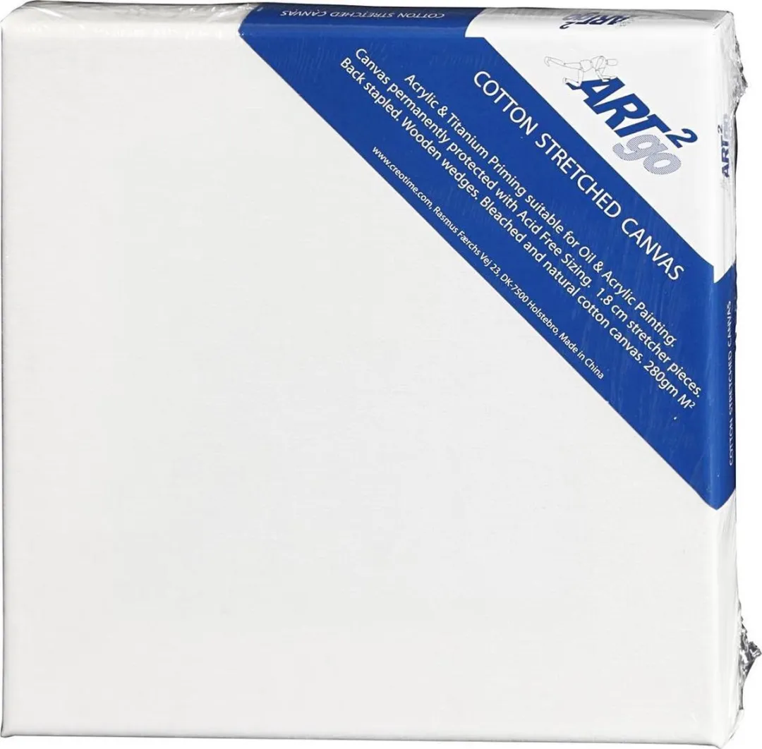 Creativ Company Canvas 20x20cm - 80 Stuks Wit