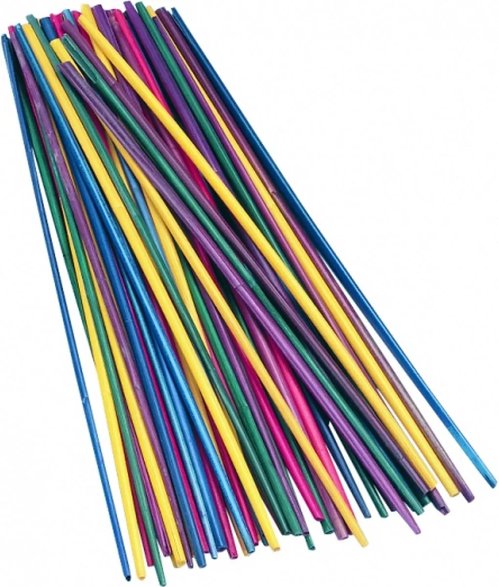 Rayher Stro Houtjes Assortiment 50 Stuks - Multi