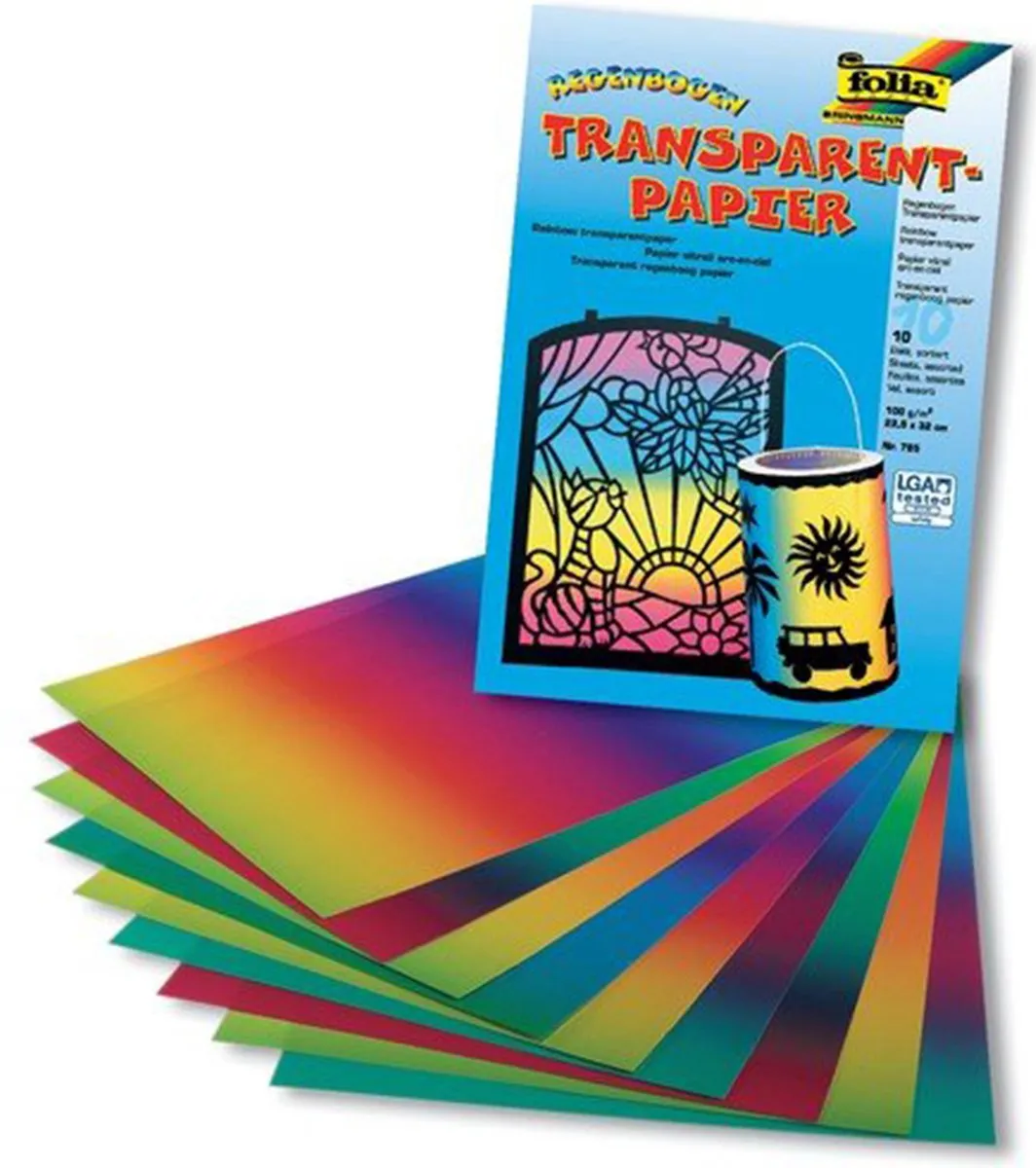 Folia Transparantpapier Regenboog