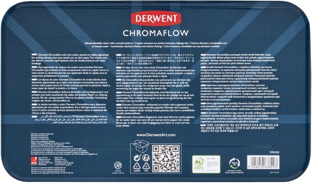 Derwent Chromaflow Kleurpotloden Set 100 Stuks - Assorti