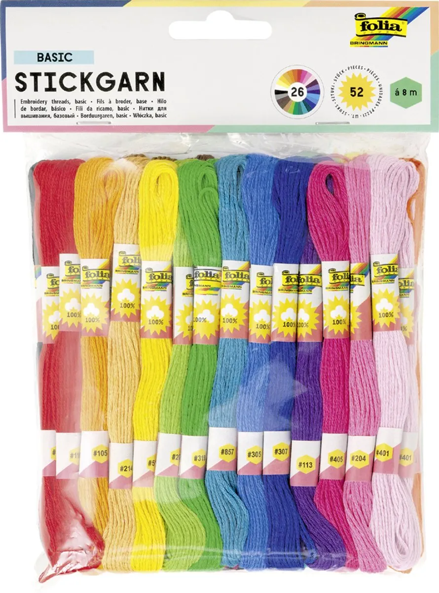 Folia Stickgarn 52 Docken Multikleur