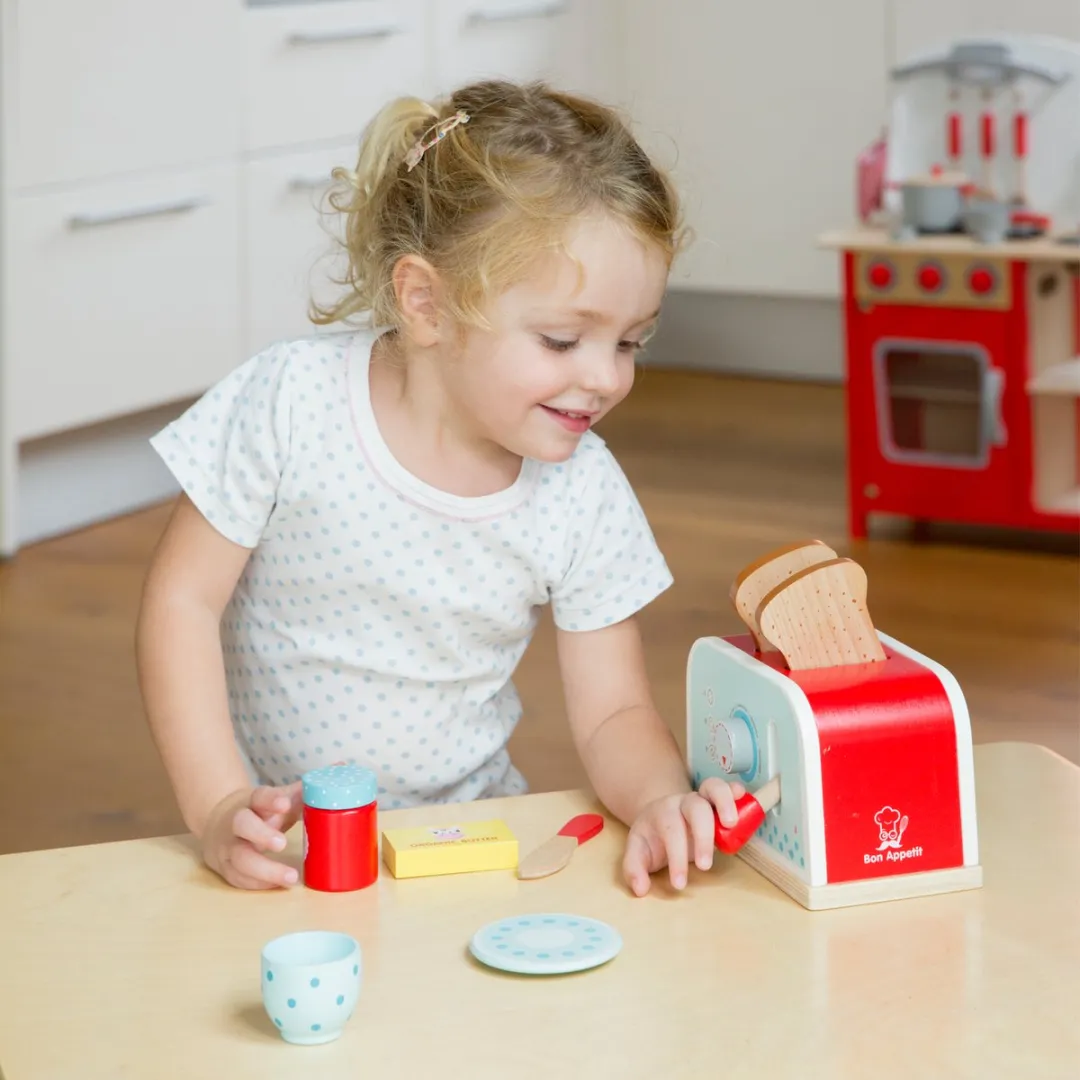 New Classic Toys Houten Broodrooster Speelgoedset - Rood