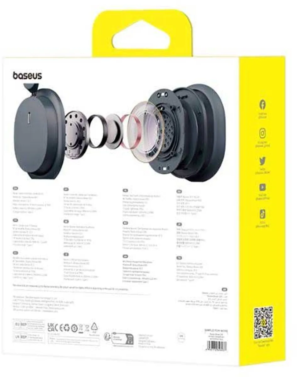 Baseus A00024601113-00 Bluetooth Hoofdtelefoon - Black