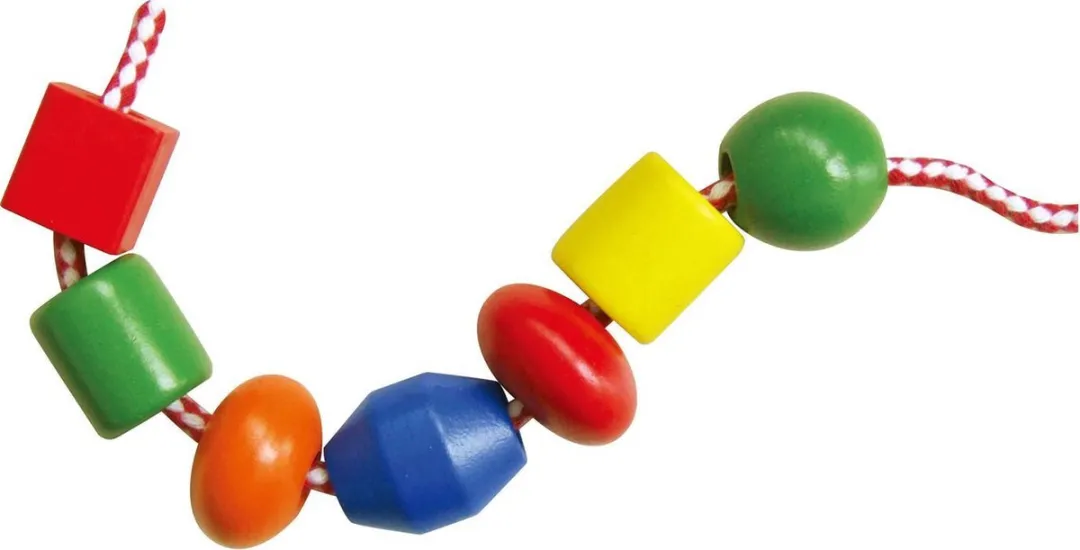 Viga Toys Houten Rijgkralen 90 Stuks - 6 Kleuren Ø2cm