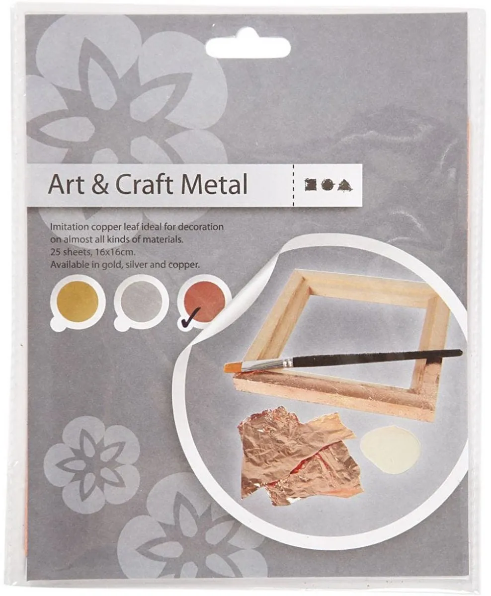 Creativ Company Imitatie Bladmetaal Koper 16x16cm - 25 Stuks